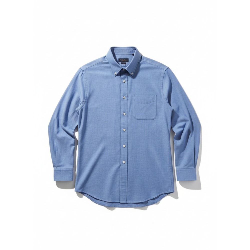 Jos. A. Bank Royal Oxford Cotton Blue Button Down Shirt, Men's Size 17-36
